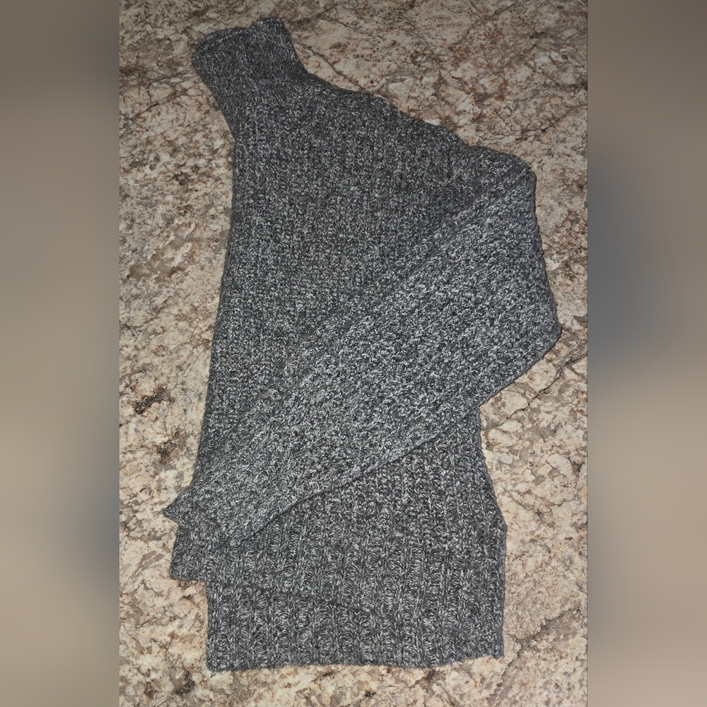 American Eagle Outfitters Oversized Sweater Gray Marbeled Cotton Blend XS